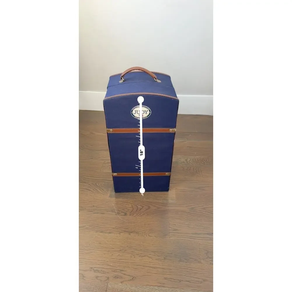 Judy by Gustave F. Wolff Porcelain Doll in Wardrobe Trunk Case w/ Outfits